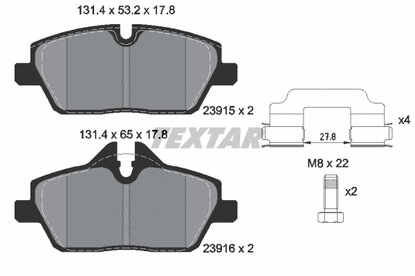 Brake Pad Set, disc brake (2391503)