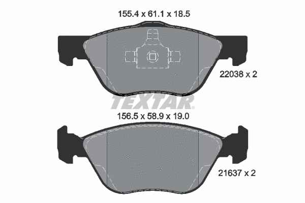 Brake Pad Set, disc brake (2203801)