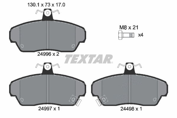 Brake Pad Set, disc brake (2499601)