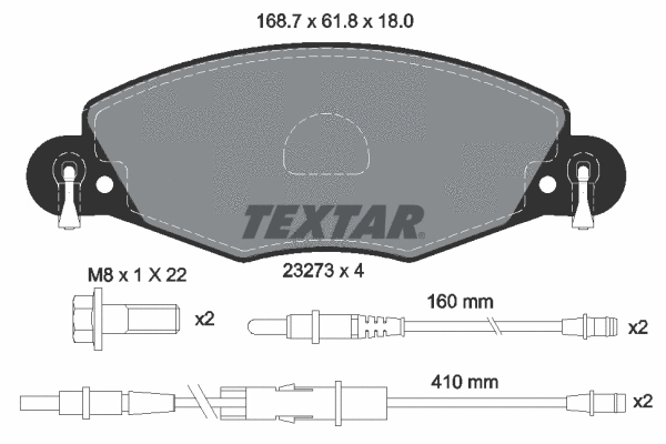 Brake Pad Set, disc brake (2327301)