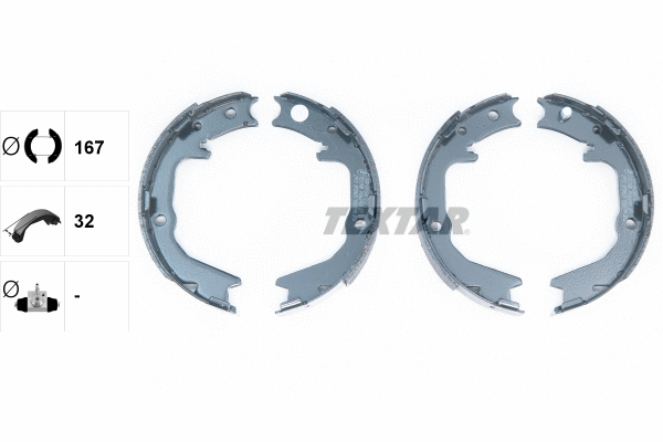 Brake Shoe Set, parking brake (91062900)
