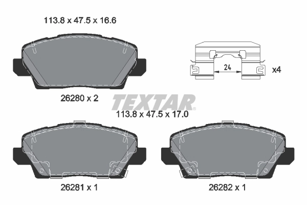 Brake Pad Set, disc brake (2628001)