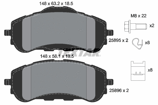 Brake Pad Set, disc brake (2589501)