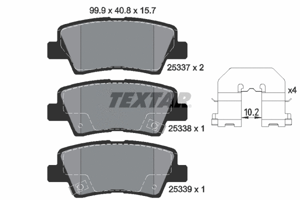 Brake Pad Set, disc brake (2533701)