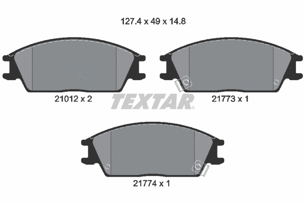 Brake Pad Set, disc brake (2101202)