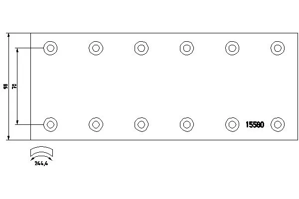 Brake Lining Kit, drum brake (1558004)
