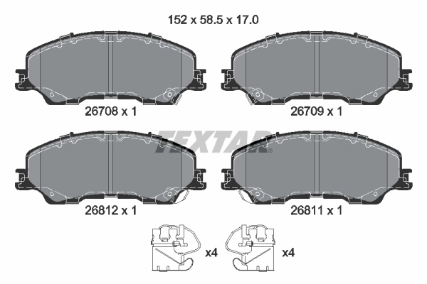 Brake Pad Set, disc brake (2670801)