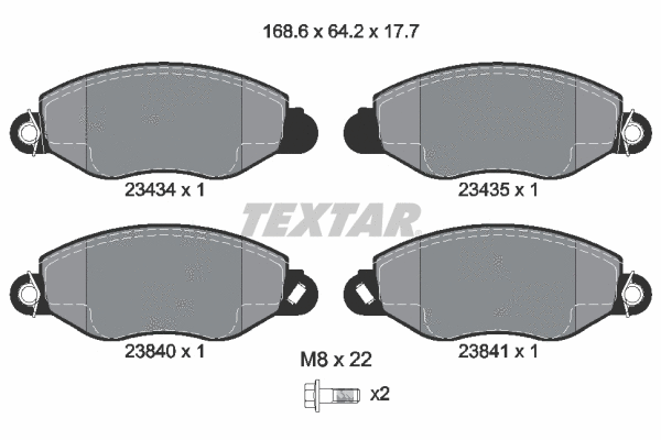 Brake Pad Set, disc brake (2343401)