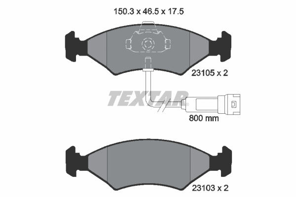 Brake Pad Set, disc brake (2310501)