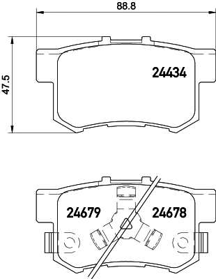 Brake Pad Set, disc brake (2443401)