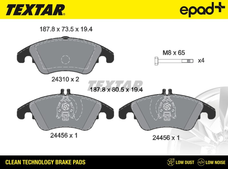 Brake Pad Set, disc brake (2431001CP)