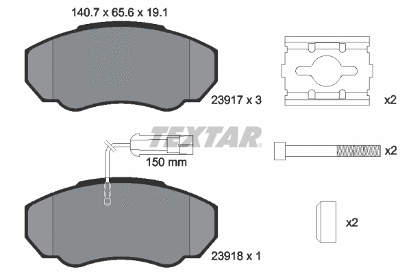 Brake Pad Set, disc brake (2391701)