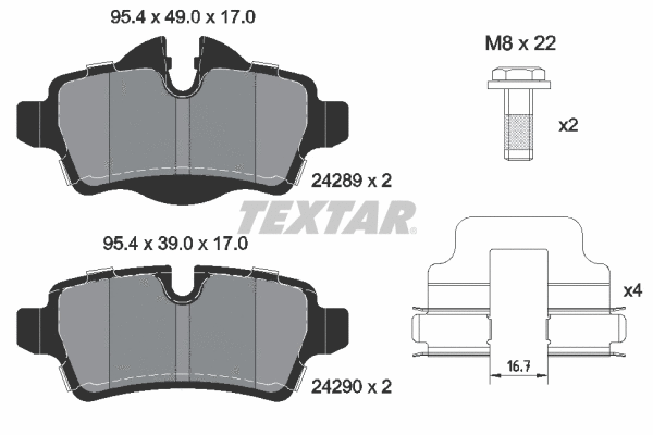 Brake Pad Set, disc brake (2428901)