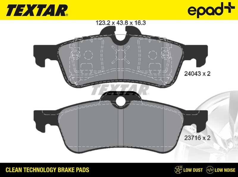 Brake Pad Set, disc brake (2404301CP)