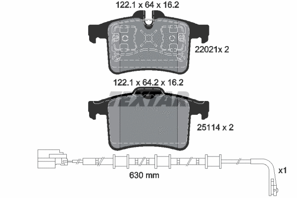 Brake Pad Set, disc brake (2202101)