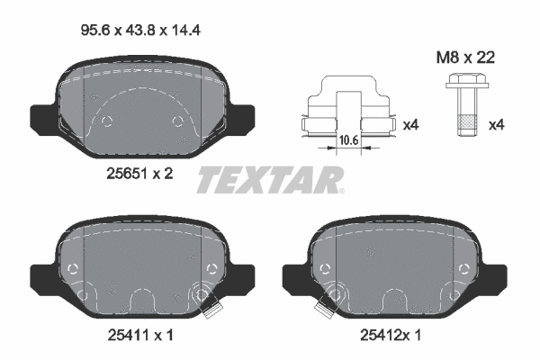 Brake Pad Set, disc brake (2565101)