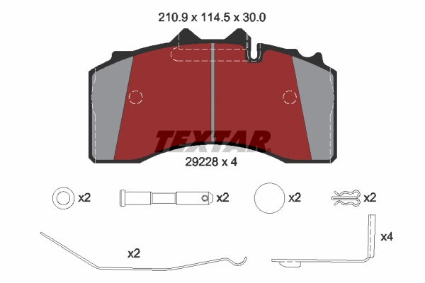 Brake Pad Set, disc brake (2922801)