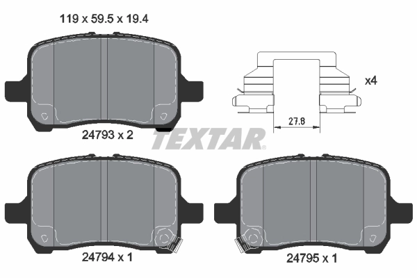 Brake Pad Set, disc brake (2479301)