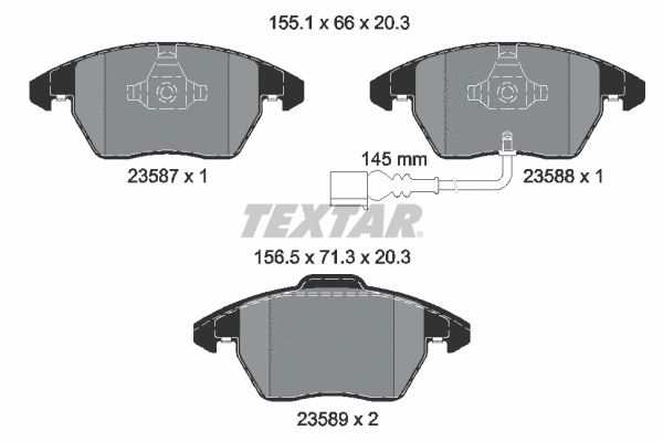 Brake Pad Set, disc brake (2358701)