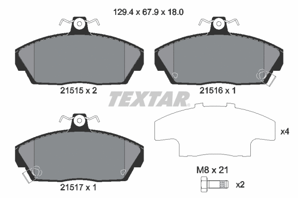 Brake Pad Set, disc brake (2151503)