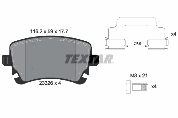 Brake Pad Set, disc brake (2332601)
