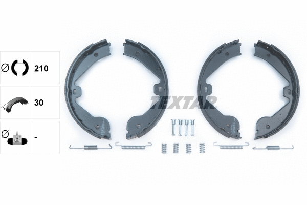Brake Shoe Set, parking brake (91062400)