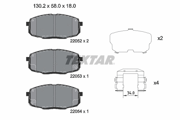 Brake Pad Set, disc brake (2205203)