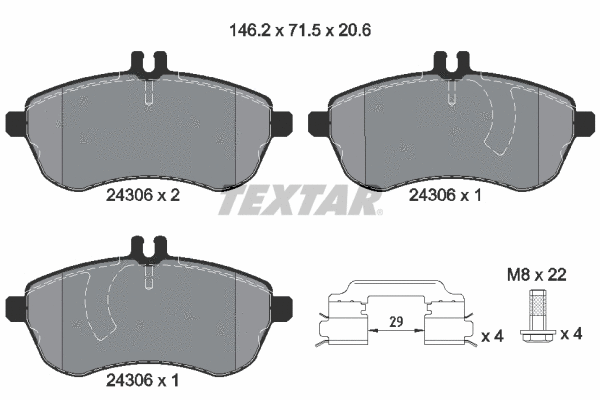 Brake Pad Set, disc brake (2430602)