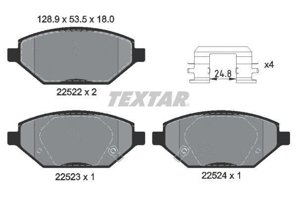 Brake Pad Set, disc brake (2252201)