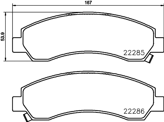 Brake Pad Set, disc brake (2228501)