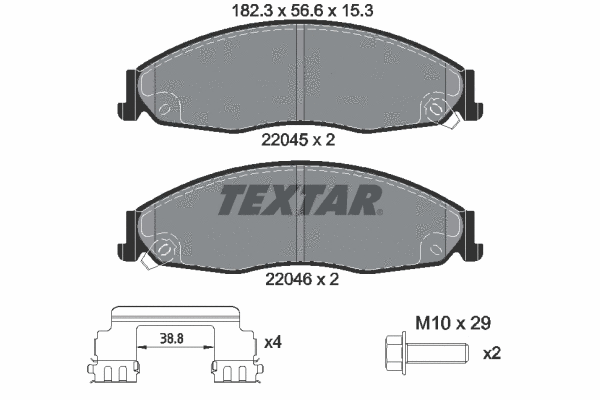 Brake Pad Set, disc brake (2204501)