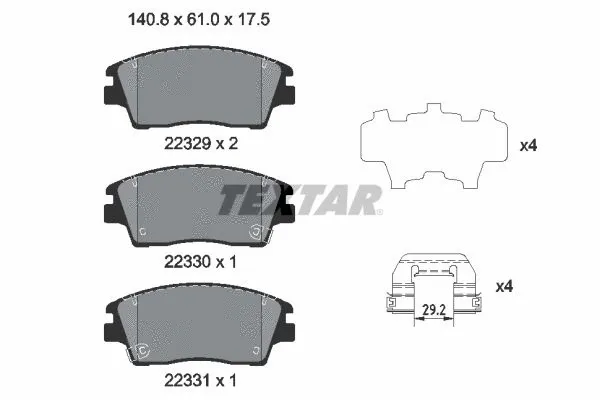 Brake Pad Set, disc brake (2232901)