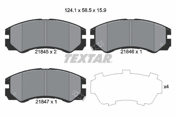Brake Pad Set, disc brake (2184501)