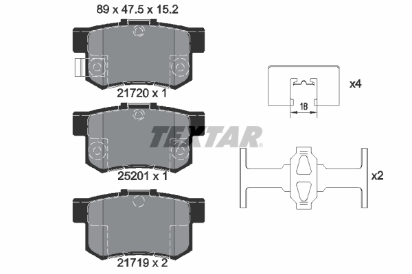 Brake Pad Set, disc brake (2172001)