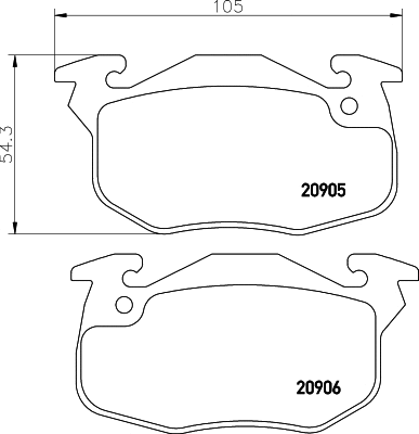 Brake Pad Set, disc brake (2090609)