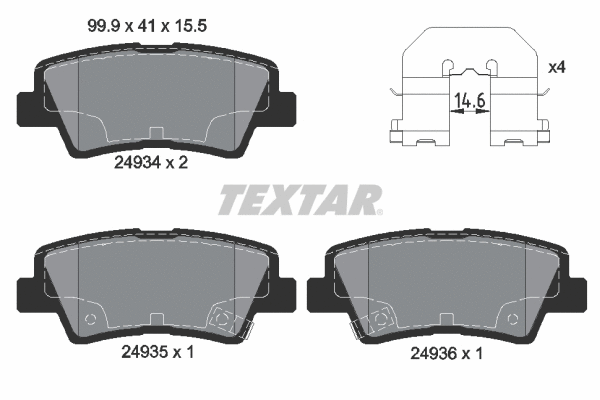 Brake Pad Set, disc brake (2493401)