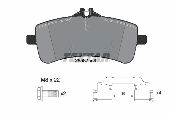 Brake Pad Set, disc brake (2558701)