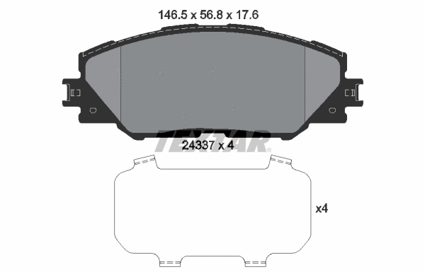 Brake Pad Set, disc brake (2433701)