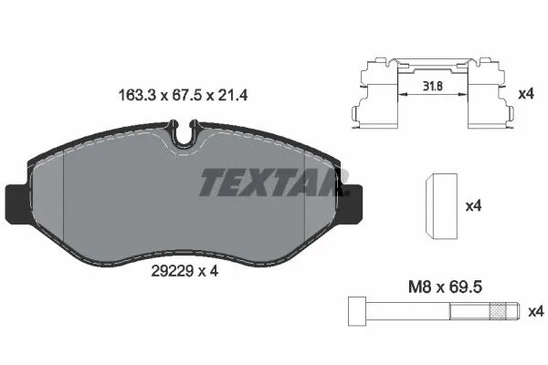 Brake Pad Set, disc brake (2922901)