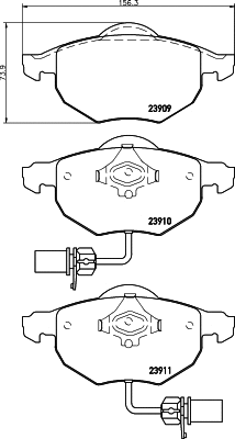 Brake Pad Set, disc brake (2390901)