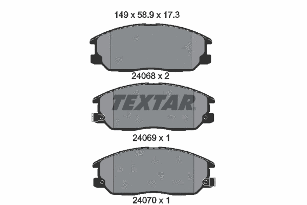 Brake Pad Set, disc brake (2406801)