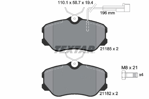 Brake Pad Set, disc brake (2118503)