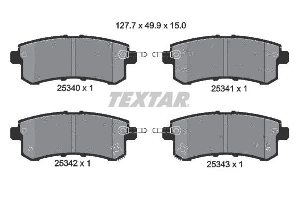Brake Pad Set, disc brake (2534001)