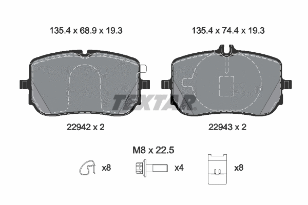 Brake Pad Set, disc brake (2294201)