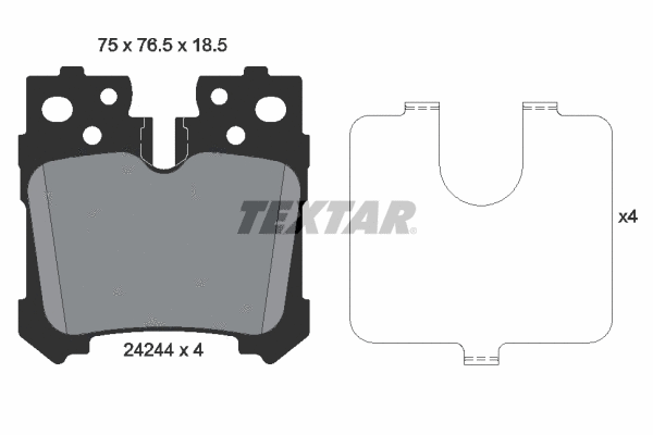 Brake Pad Set, disc brake (2424401)