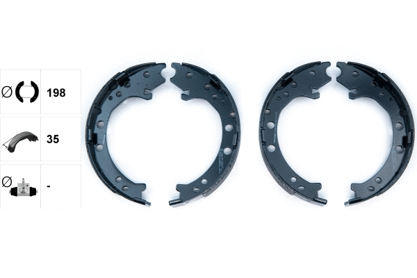 Brake Shoe Set, parking brake