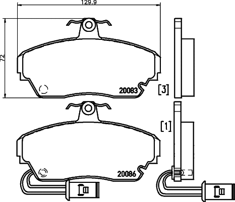 Brake Pad Set, disc brake (2008301)