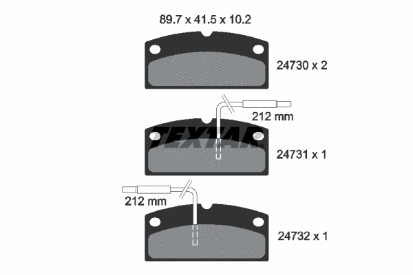 Brake Pad Set, disc brake (2473001)