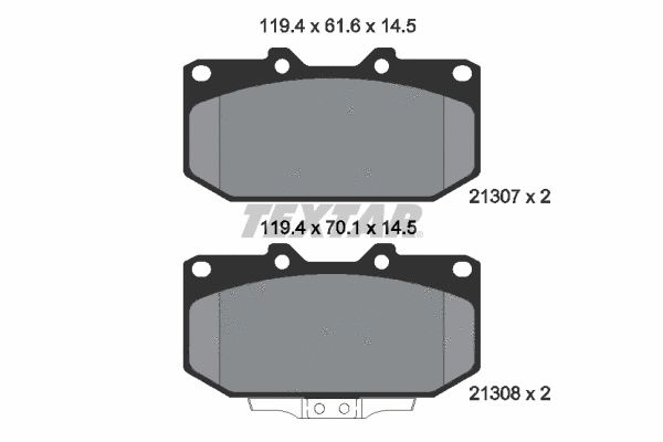 Brake Pad Set, disc brake (2130701)