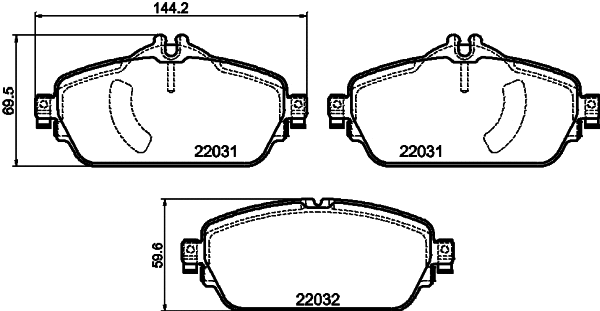 Brake Pad Set, disc brake (2203106)